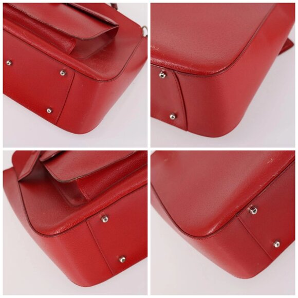 GUCCI Hand Bag Leather 2way Red - Picture 16 of 16